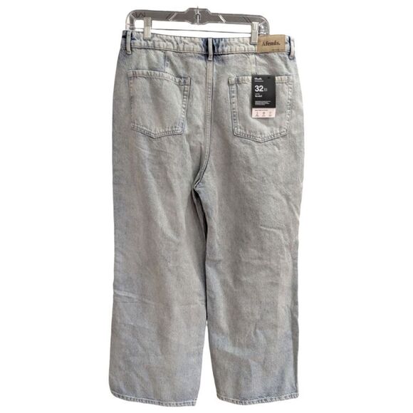 Afends Kendall Hemp Denim Low Rise Relaxed Fit Washed Jean Vintage Blue sz32 NWT - Picture 2 of 7